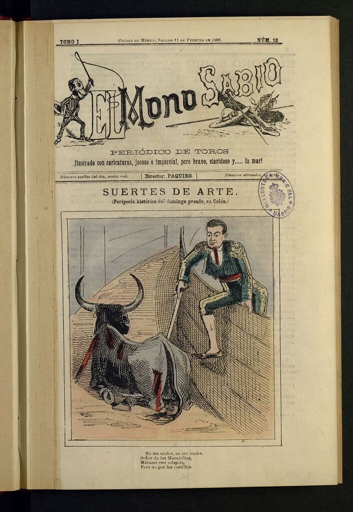 Miniatura de El mono sabio del 11 de febrero de 1888