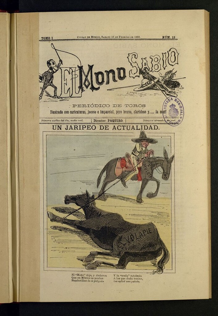 Miniatura de El mono sabio del 18 de febrero de 1888