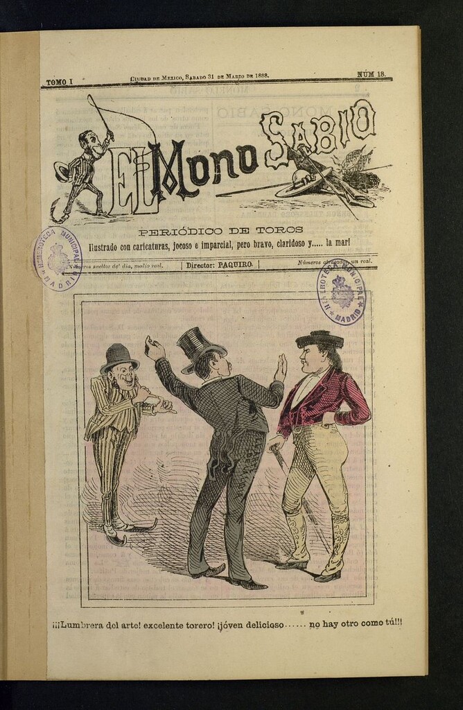 Miniatura de El mono sabio del 31 de marzo de 1888