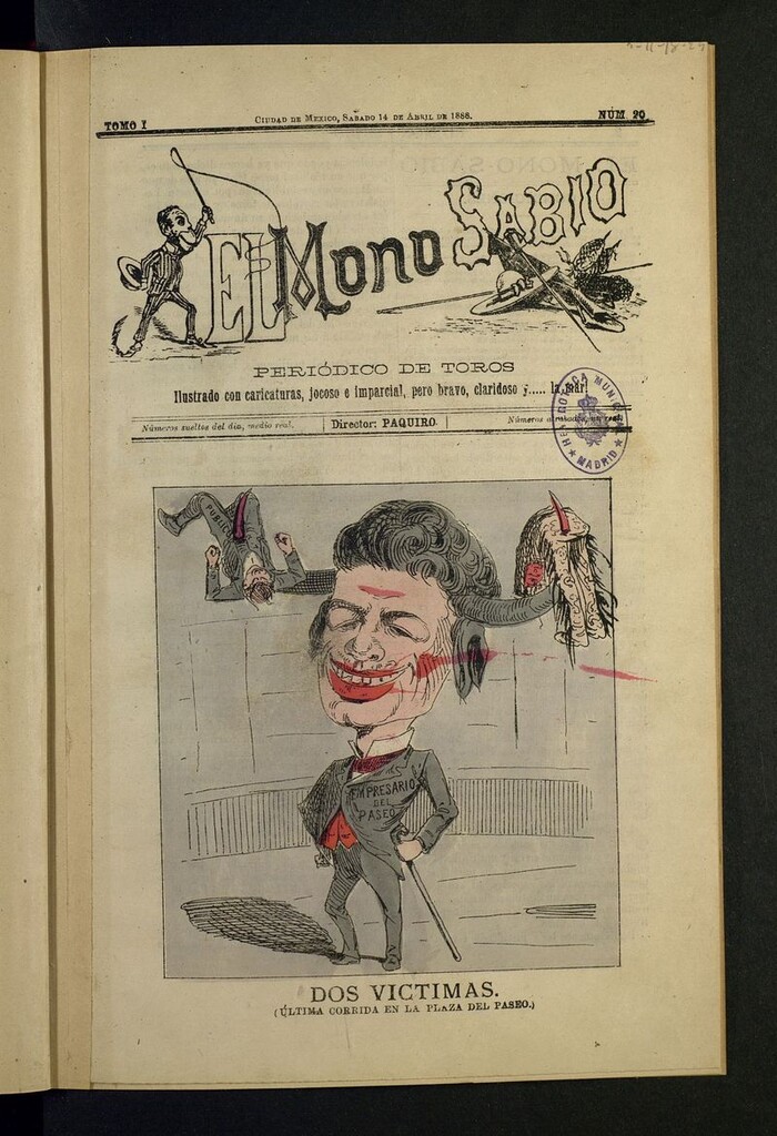 Miniatura de El mono sabio del 14 de abril de 1888