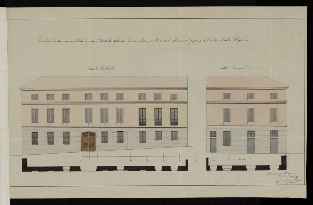 Miniatura de Licencia a D. Matías González Estefani, para obras en la calle de Amaniel, nº 28, manzana 521