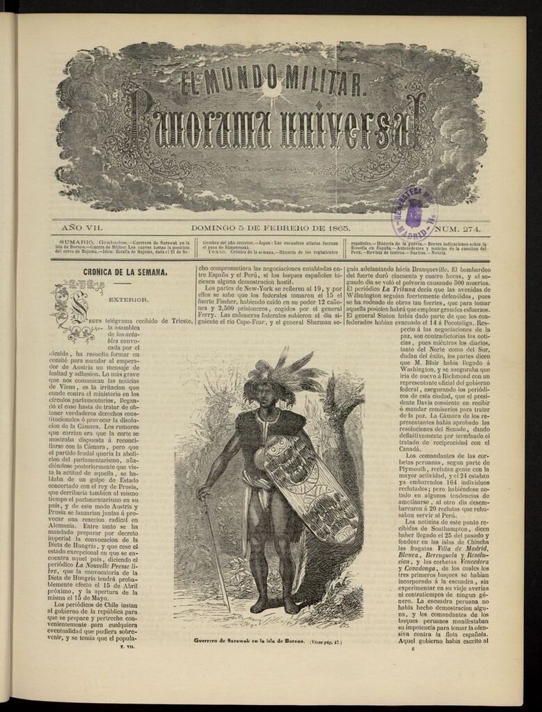 Miniatura de El Mundo Militar: panorama universal del 5 de febrero de 1865