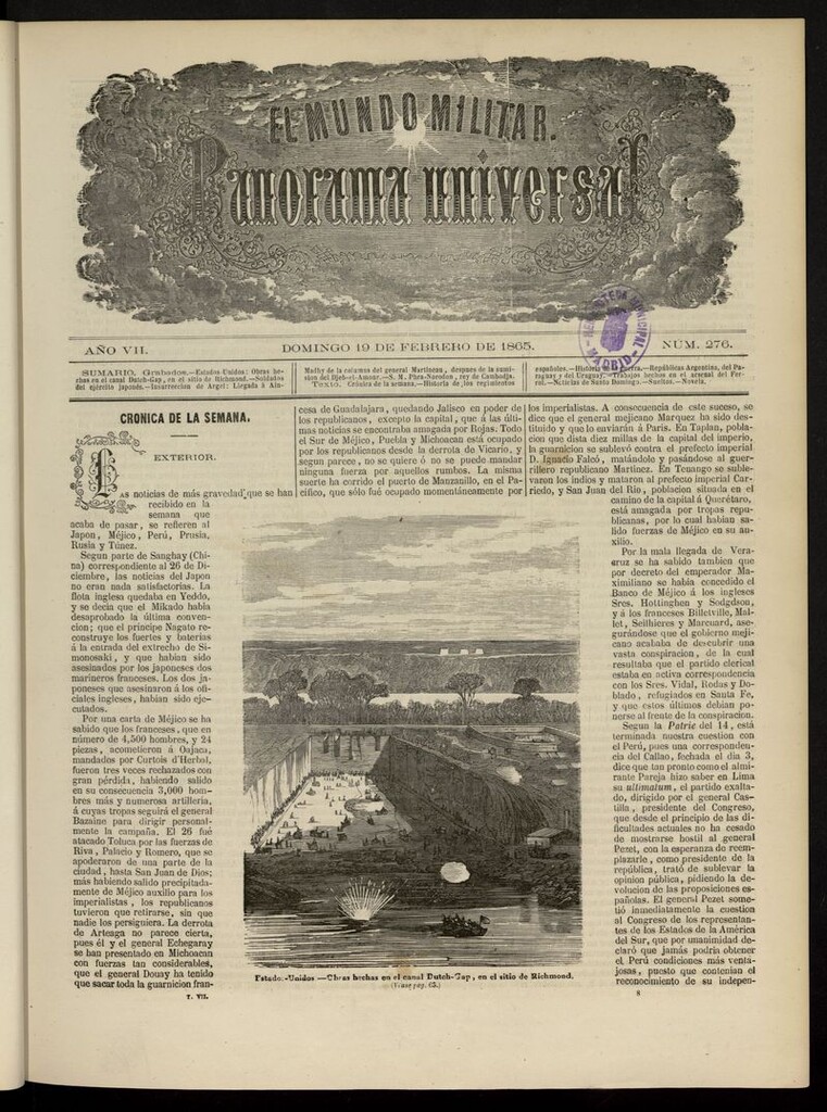 Miniatura de El Mundo Militar: panorama universal del 19 de febrero de 1865