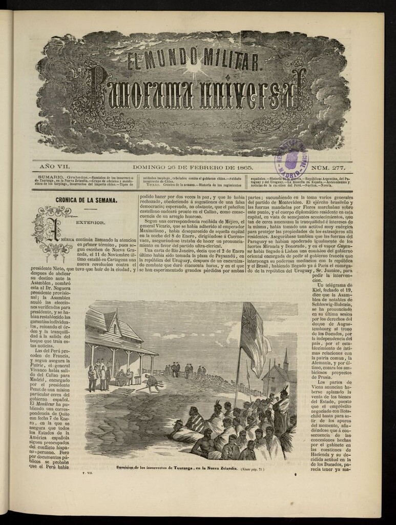 Miniatura de El Mundo Militar: panorama universal del 26 de febrero de 1865