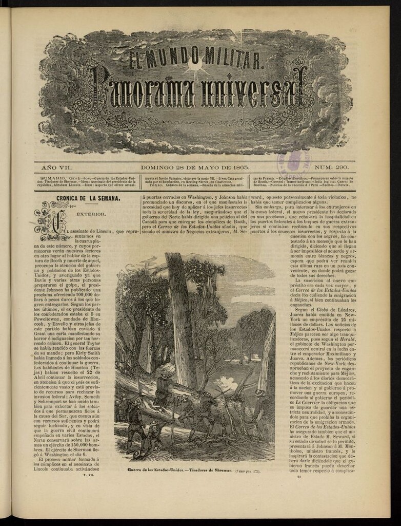 Miniatura de El Mundo Militar: panorama universal del 28 de mayo de 1865