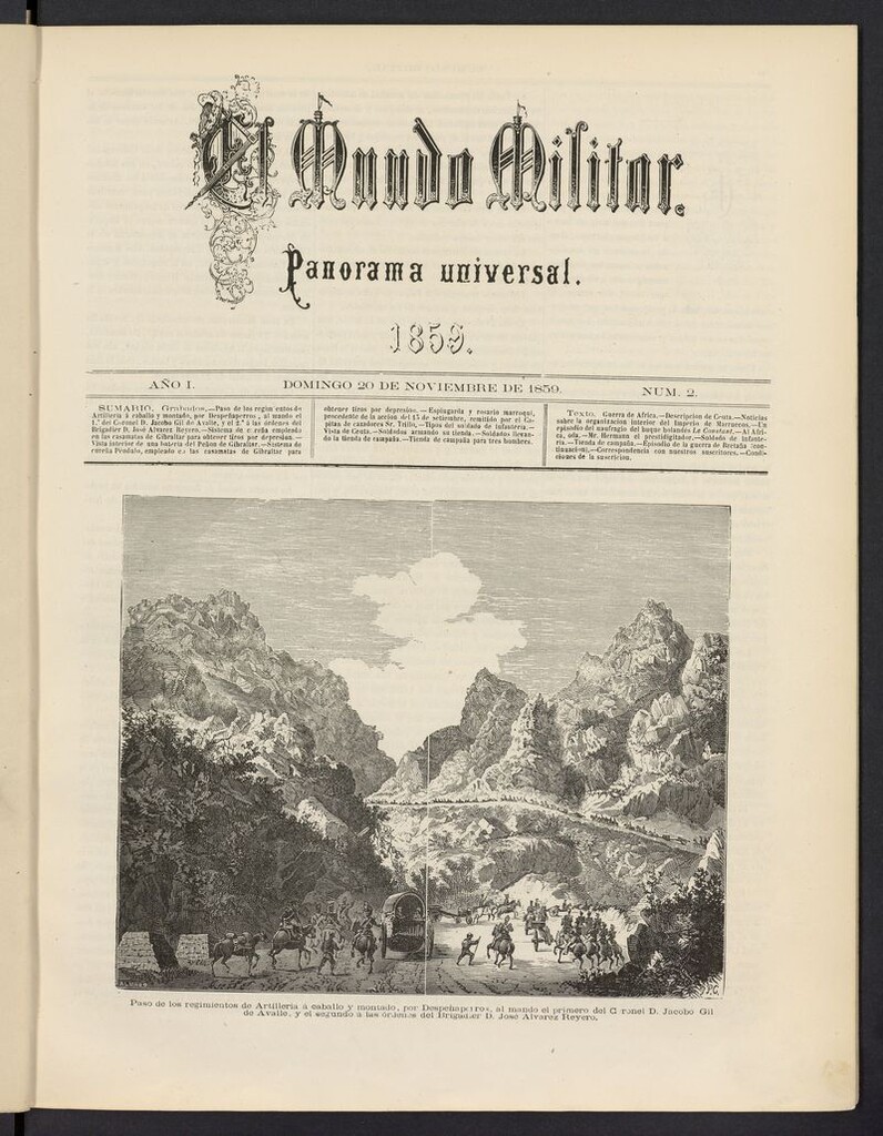 Miniatura de El Mundo Militar: panorama universal del 20 de noviembre de 1859