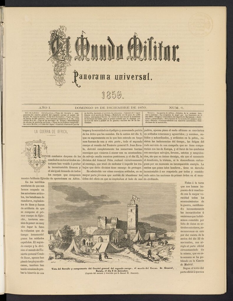 Miniatura de El Mundo Militar: panorama universal del 18 de diciembre de 1859
