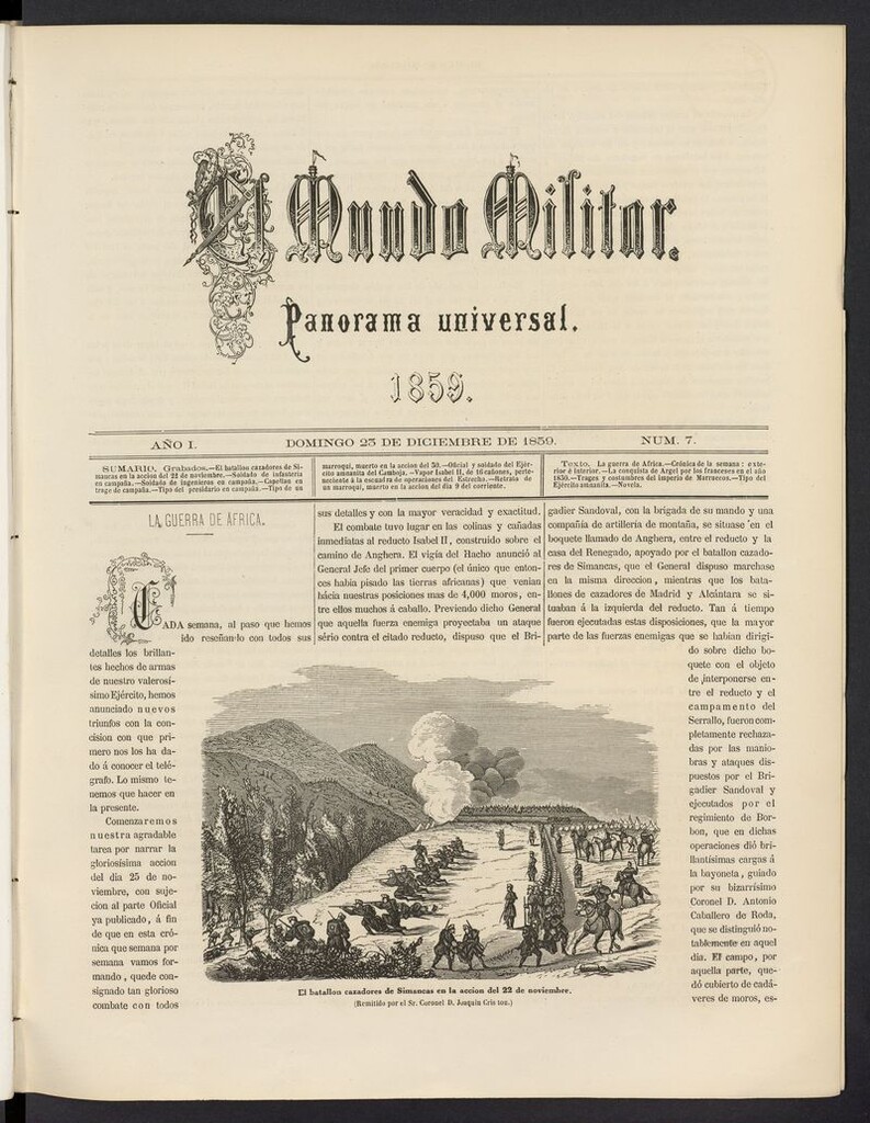 Miniatura de El Mundo Militar: panorama universal del 23 de diciembre de 1859