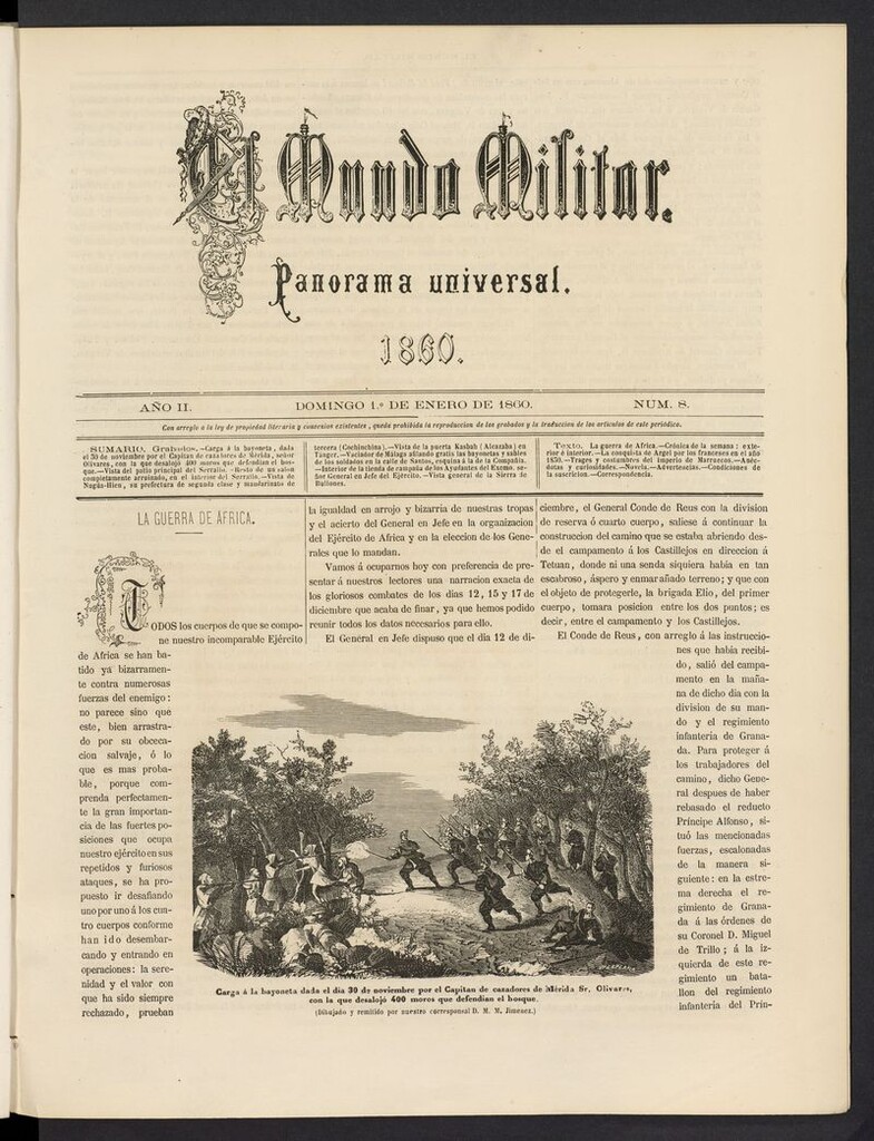 Miniatura de El Mundo Militar: panorama universal del 1 de enero de 1860