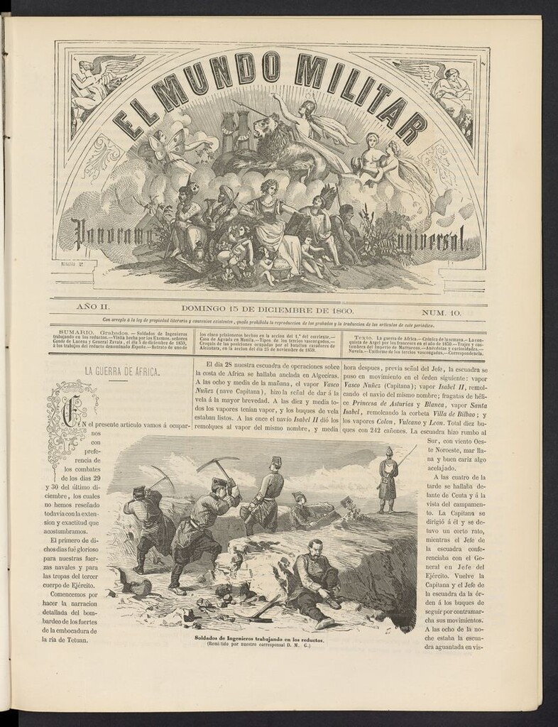 Miniatura de El Mundo Militar: panorama universal del 15 de diciembre[sic] de 1860