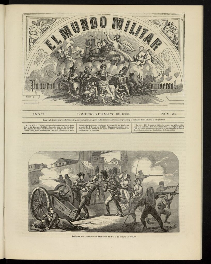 Miniatura de El Mundo Militar: panorama universal del 6 de mayo de 1860