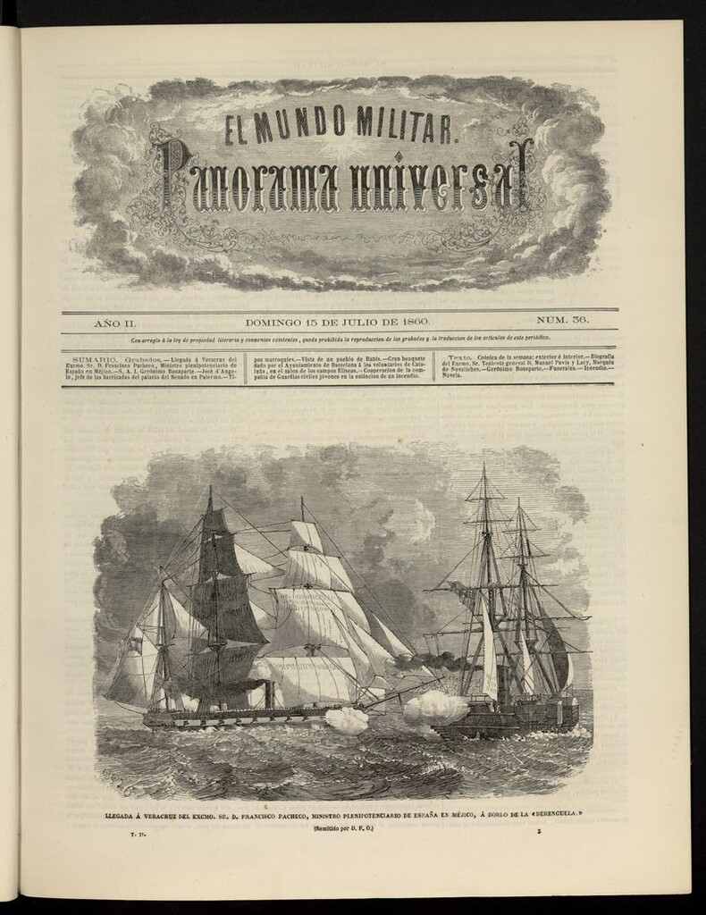 Miniatura de El Mundo Militar: panorama universal del 15 de julio de 1860