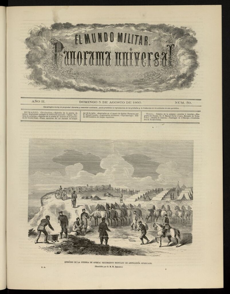 Miniatura de El Mundo Militar: panorama universal del 5 de agosto de 1860