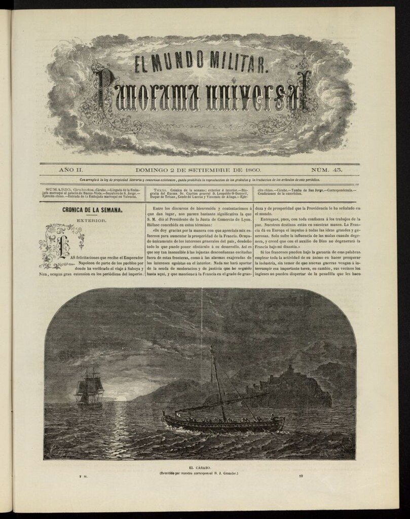 Miniatura de El Mundo Militar: panorama universal del 2 de septiembre de 1860