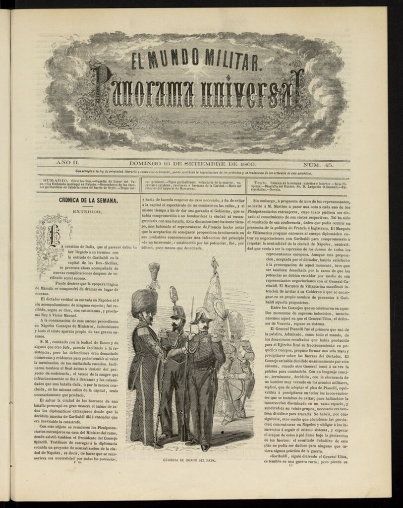 Miniatura de El Mundo Militar: panorama universal del 16 de septiembre de 1860