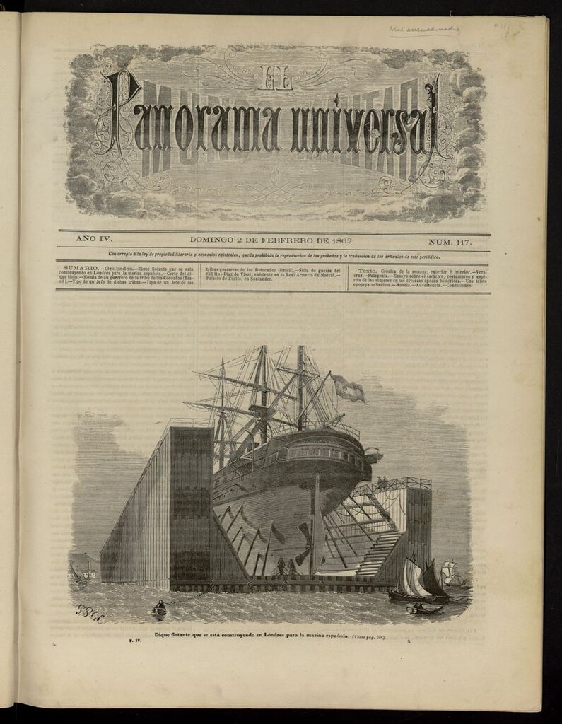 Miniatura de El Mundo Militar: panorama universal del 2 de febrero de 1862