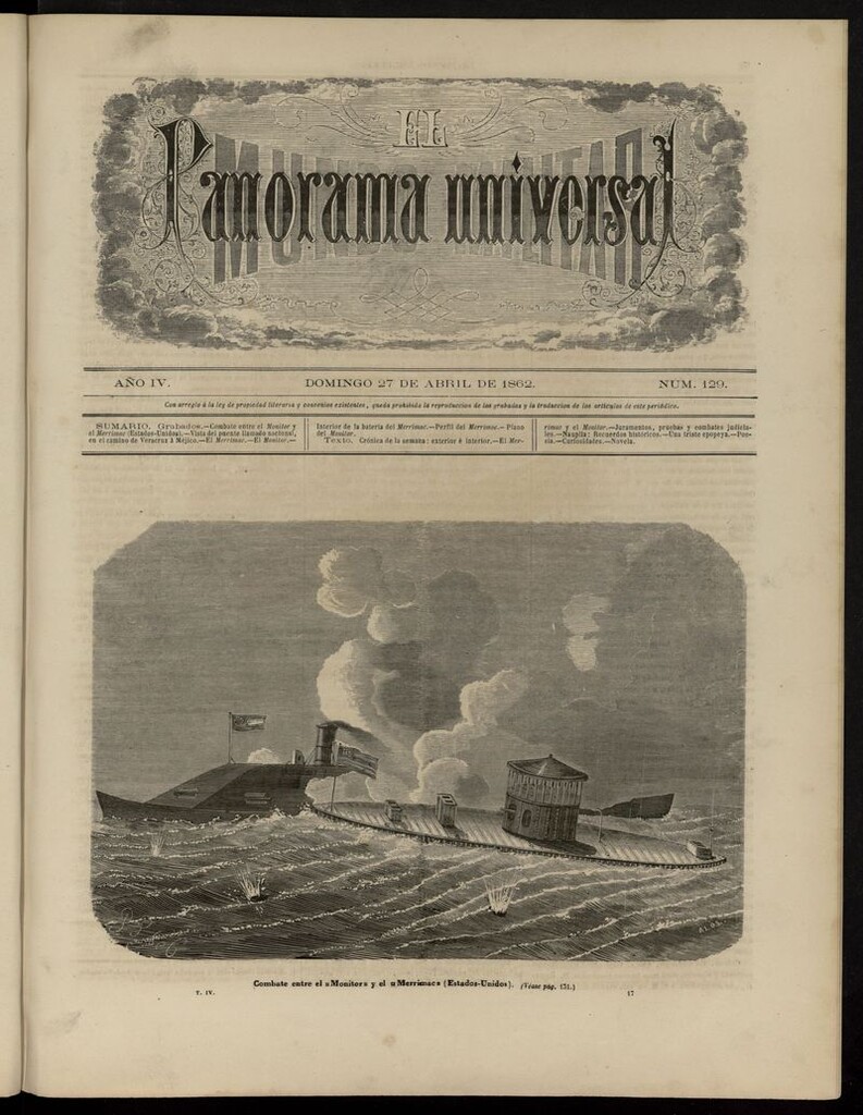 Miniatura de El Mundo Militar: panorama universal del 27 de abril de 1862