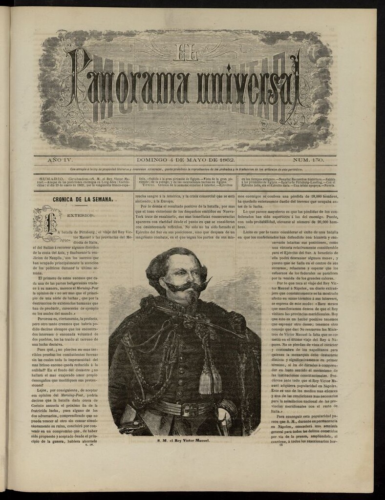 Miniatura de El Mundo Militar: panorama universal del 4 de mayo de 1862