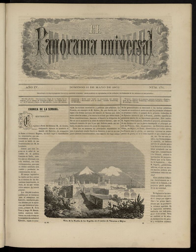 Miniatura de El Mundo Militar: panorama universal del 11 de mayo de 1862