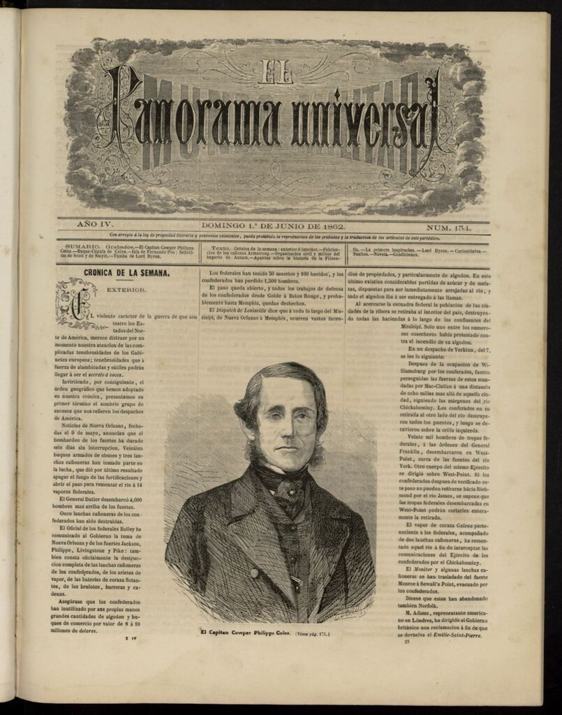 Miniatura de El Mundo Militar: panorama universal del 1 de junio de 1862