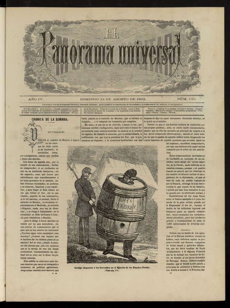 Miniatura de El Mundo Militar: panorama universal del 24 de agosto de 1862