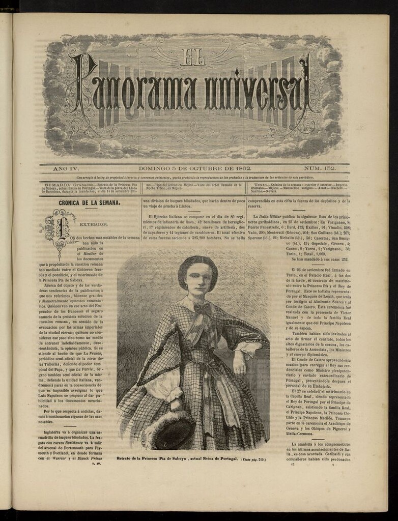 Miniatura de El Mundo Militar: panorama universal del 5 de octubre de 1862