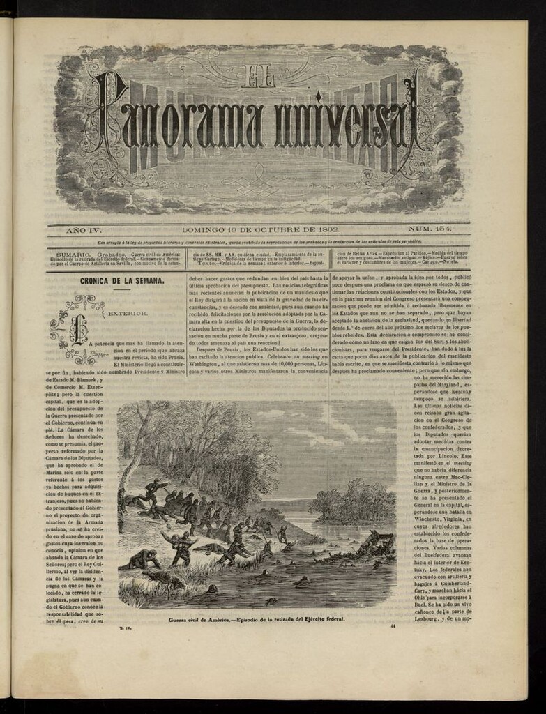 Miniatura de El Mundo Militar: panorama universal del 19 de octubre de 1862
