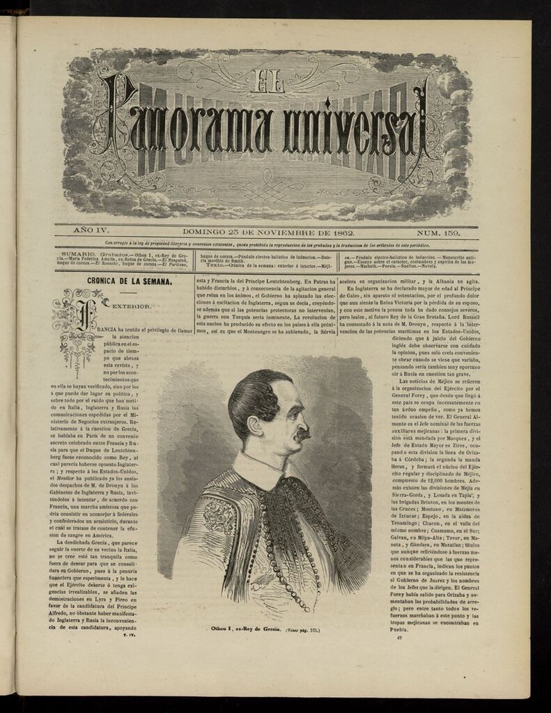 Miniatura de El Mundo Militar: panorama universal del 23 de noviembre de 1862
