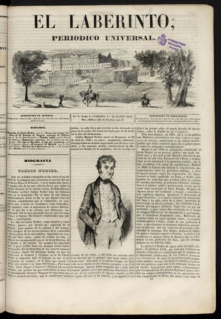 Miniatura de El Laberinto: periódico universal del 1 de marzo de 1844