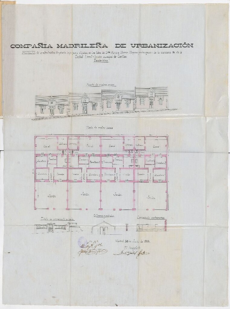 Miniatura de Solicitud de licencia por Benito Guitart Trulls para la construcción de cuatro hoteles en la prolongación de la manzana 95 de la Ciudad Lineal