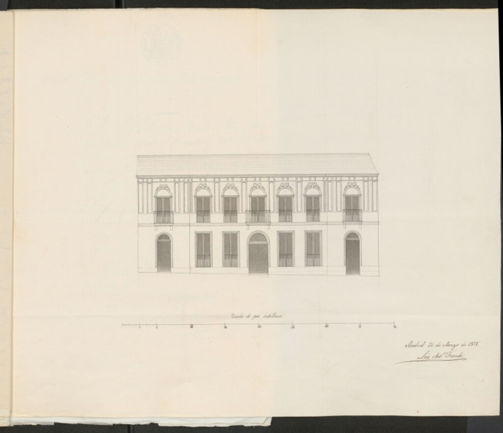 Miniatura de D. Felicio Taular, licencia para construir en Chamberí, calle del Españoleto nº 3.