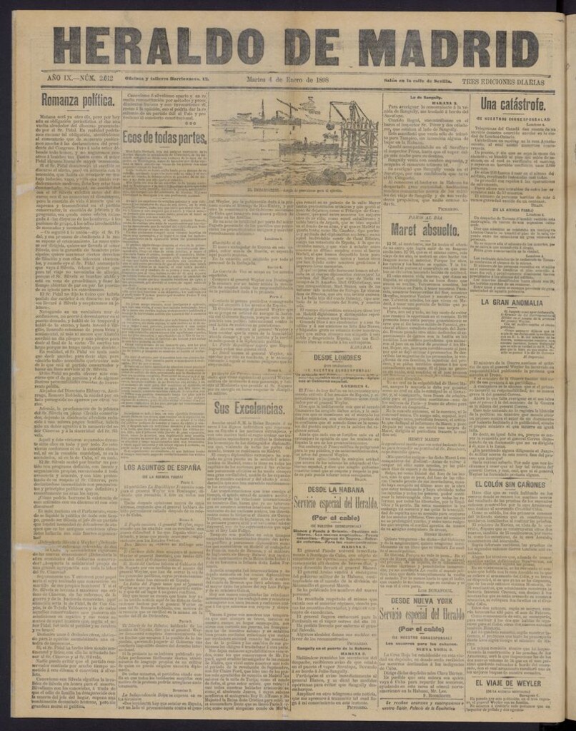Miniatura de El Heraldo de Madrid: diario independiente del 4 de enero de 1898