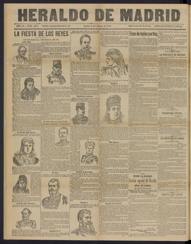 Miniatura de El Heraldo de Madrid: diario independiente del 6 de enero de 1898
