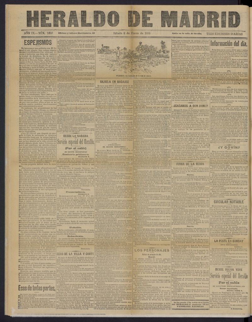 Miniatura de El Heraldo de Madrid: diario independiente del 8 de enero de 1898