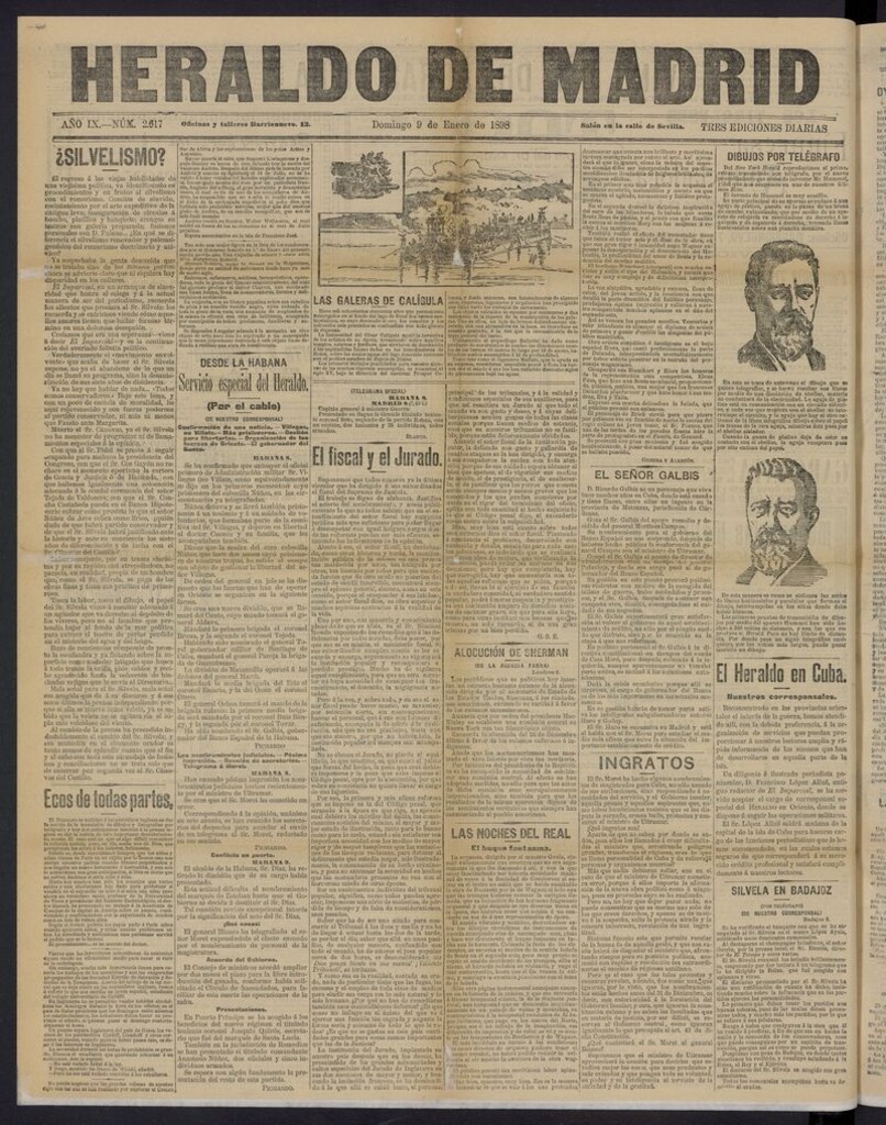 Miniatura de El Heraldo de Madrid: diario independiente del 9 de enero de 1898