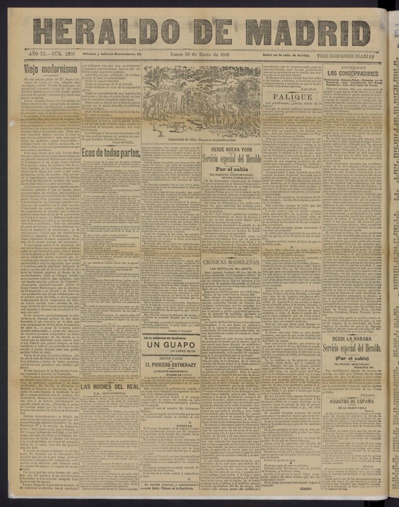 Miniatura de El Heraldo de Madrid: diario independiente del 10 de enero de 1898