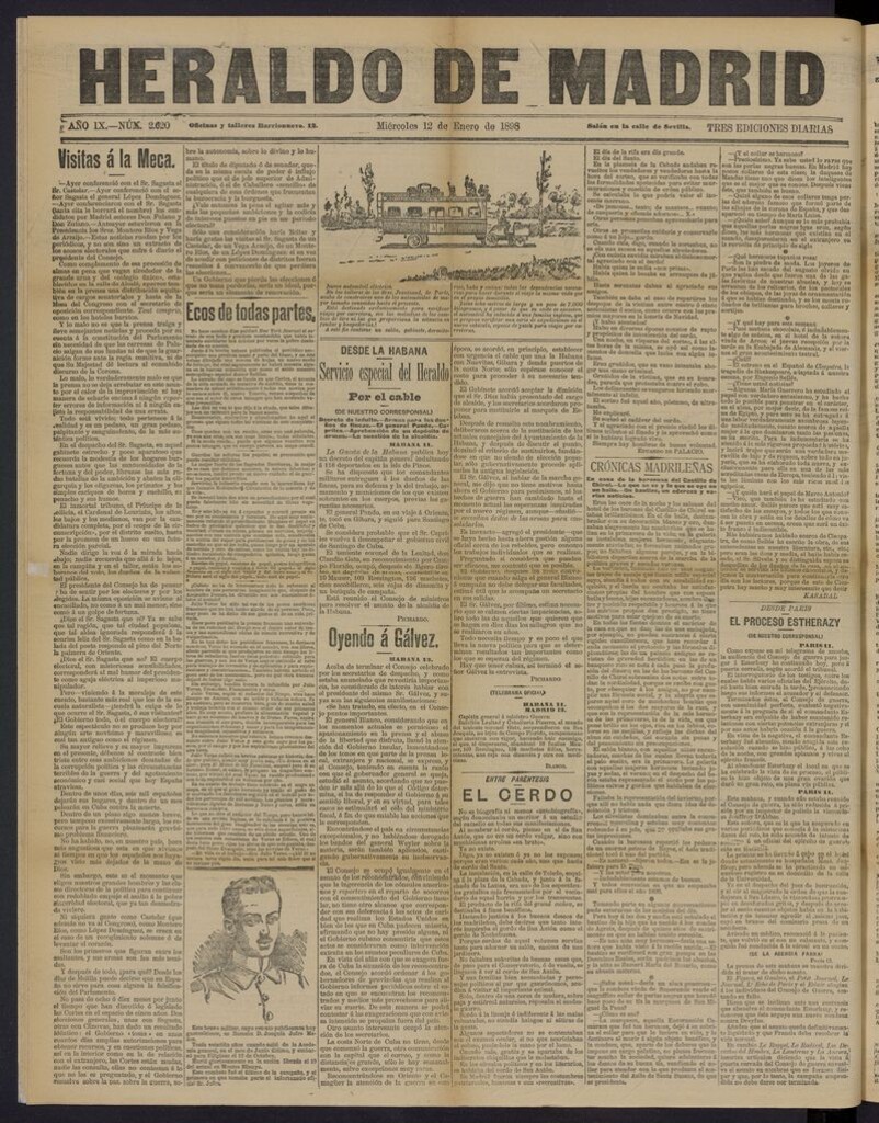 Miniatura de El Heraldo de Madrid: diario independiente del 12 de enero de 1898