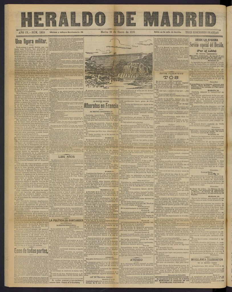 Miniatura de El Heraldo de Madrid: diario independiente del 18 de enero de 1898