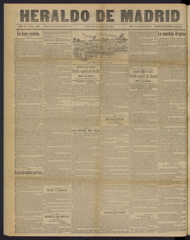 Miniatura de El Heraldo de Madrid: diario independiente del 20 de enero de 1898