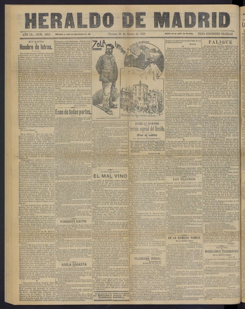 Miniatura de El Heraldo de Madrid: diario independiente del 21 de enero de 1898