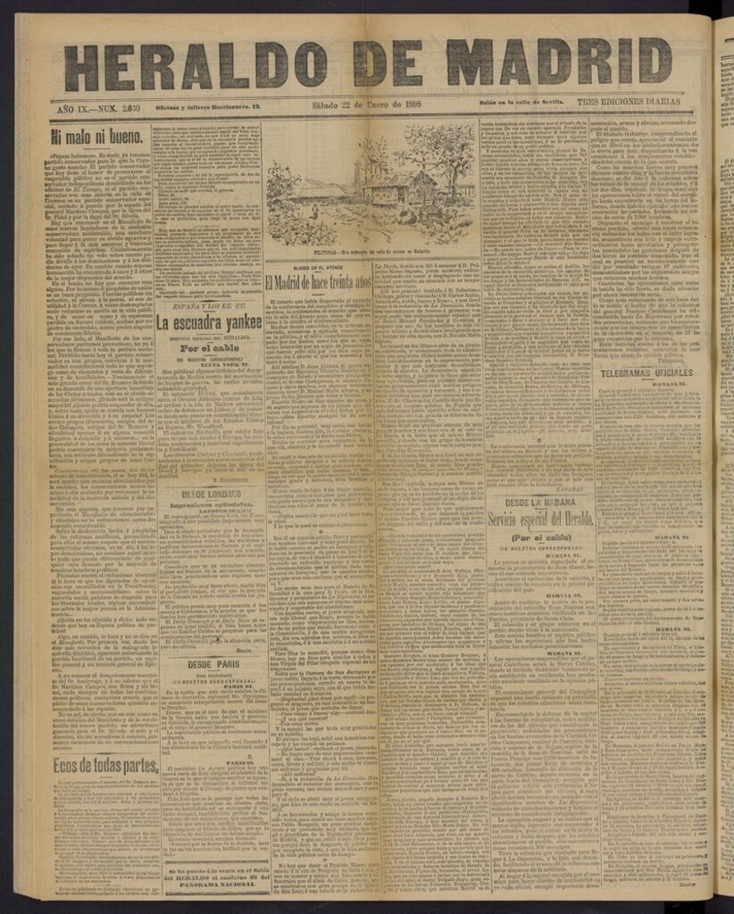 Miniatura de El Heraldo de Madrid: diario independiente del 22 de enero de 1898