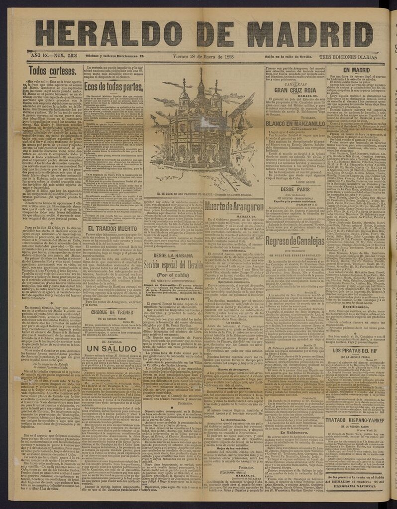 Miniatura de El Heraldo de Madrid: diario independiente del 28 de enero de 1898