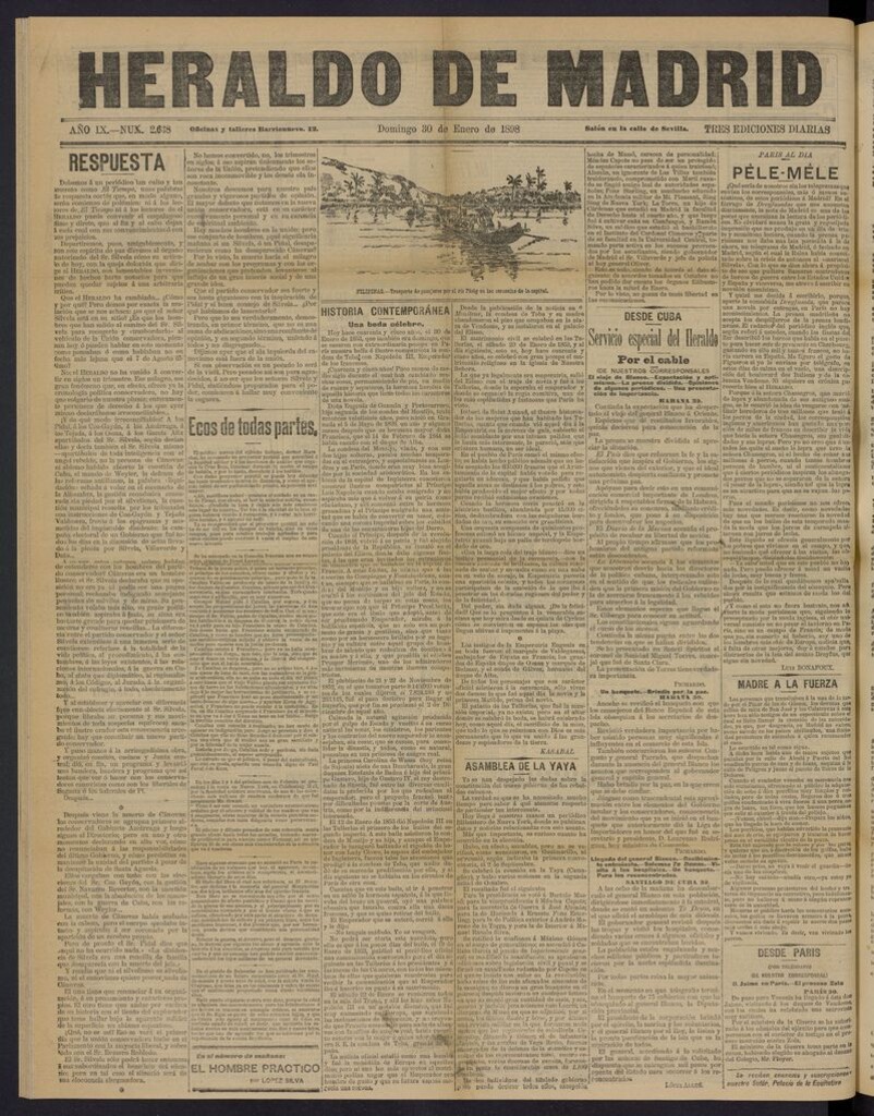 Miniatura de El Heraldo de Madrid: diario independiente del 30 de enero de 1898