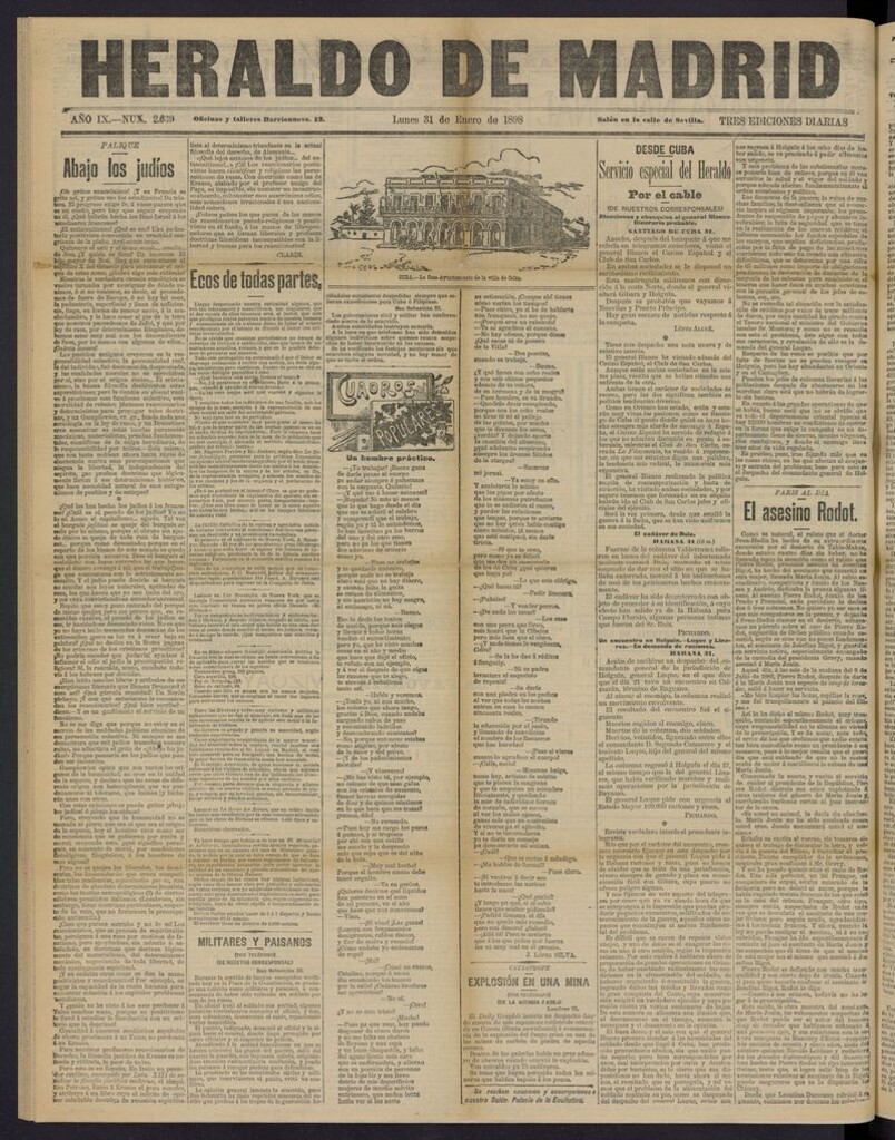 Miniatura de El Heraldo de Madrid: diario independiente del 31 de enero de 1898