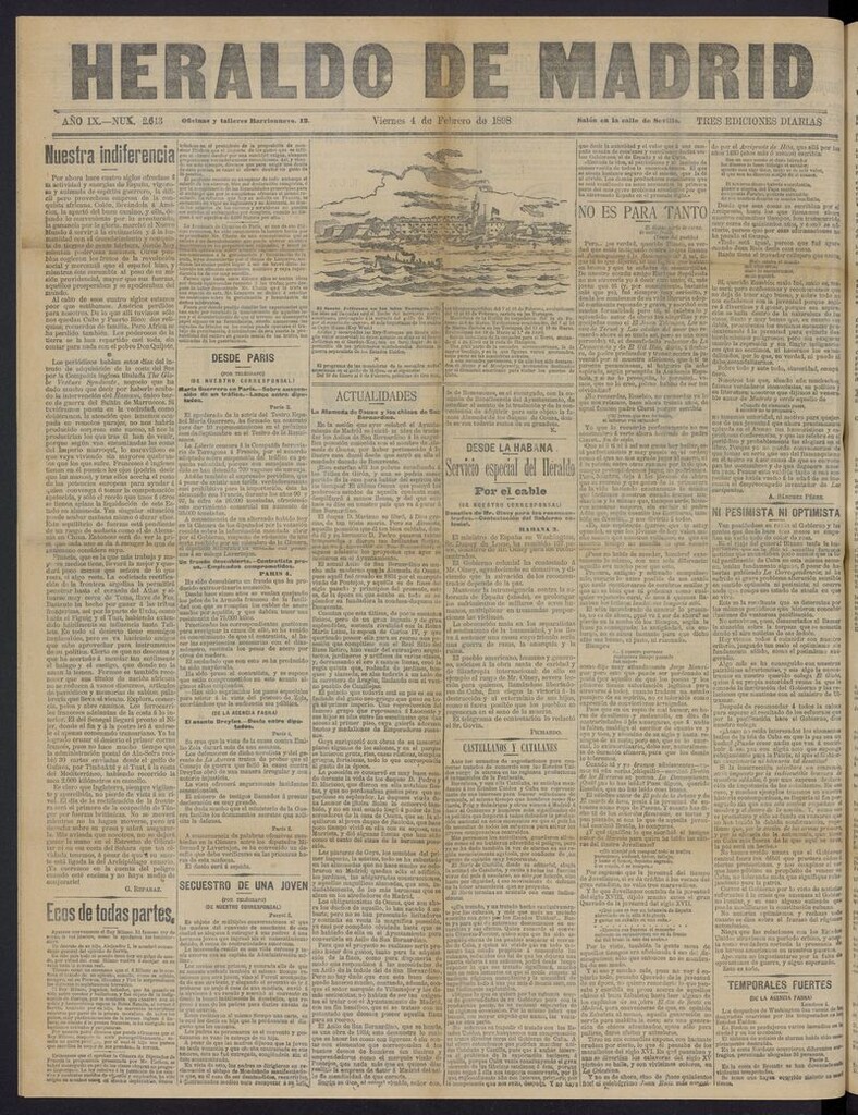 Miniatura de El Heraldo de Madrid: diario independiente del 4 de febrero de 1898