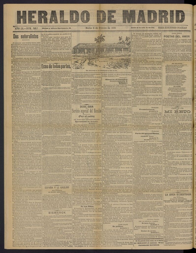 Miniatura de El Heraldo de Madrid: diario independiente del 8 de febrero de 1898
