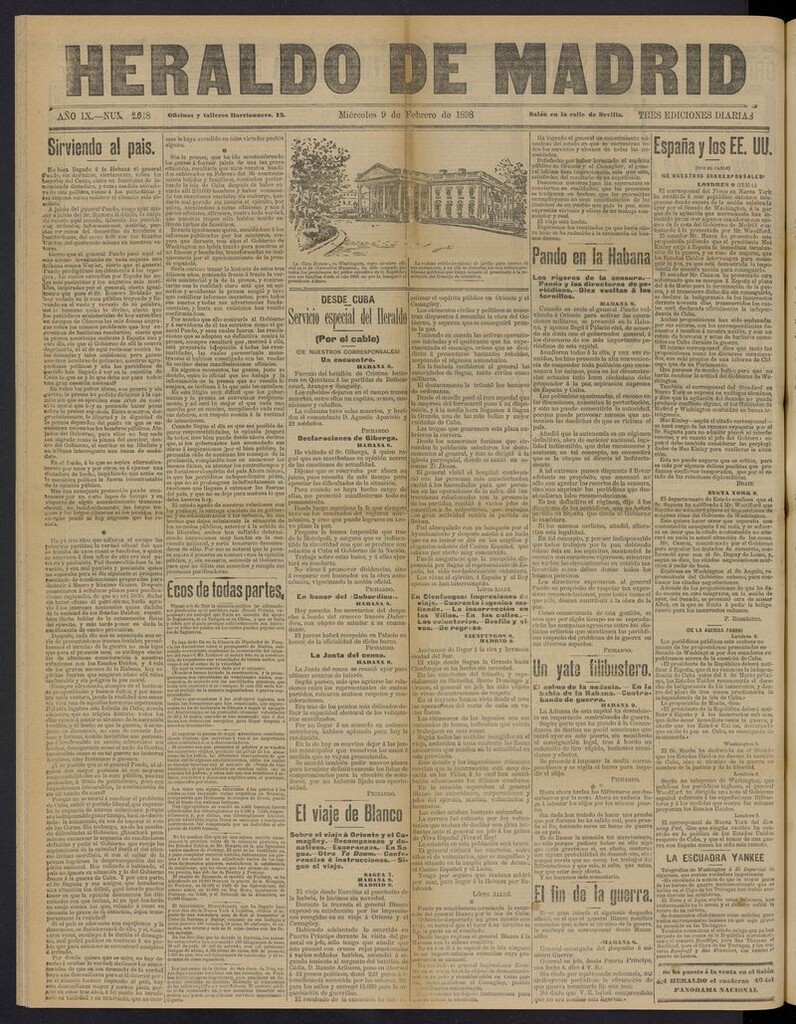 Miniatura de El Heraldo de Madrid: diario independiente del 9 de febrero de 1898