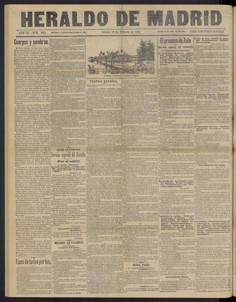 Miniatura de El Heraldo de Madrid: diario independiente del 12 de febrero de 1898