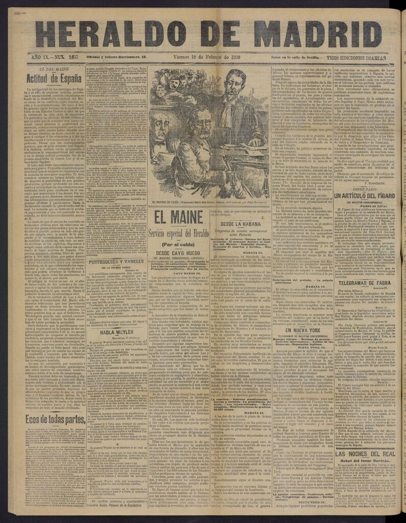 Miniatura de El Heraldo de Madrid: diario independiente del 18 de febrero de 1898