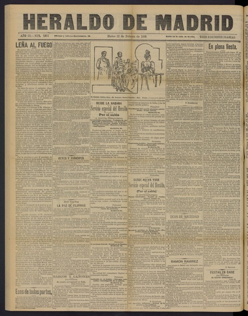 Miniatura de El Heraldo de Madrid: diario independiente del 22 de febrero de 1898
